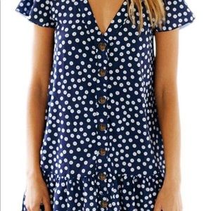 Polka dot floral summer dress